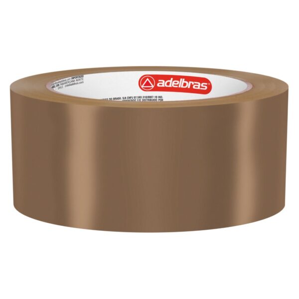 Cinta Adhesiva Qualitape Marron 520 Adelbras 48x90 Torre x4 rollos - Imagen 2