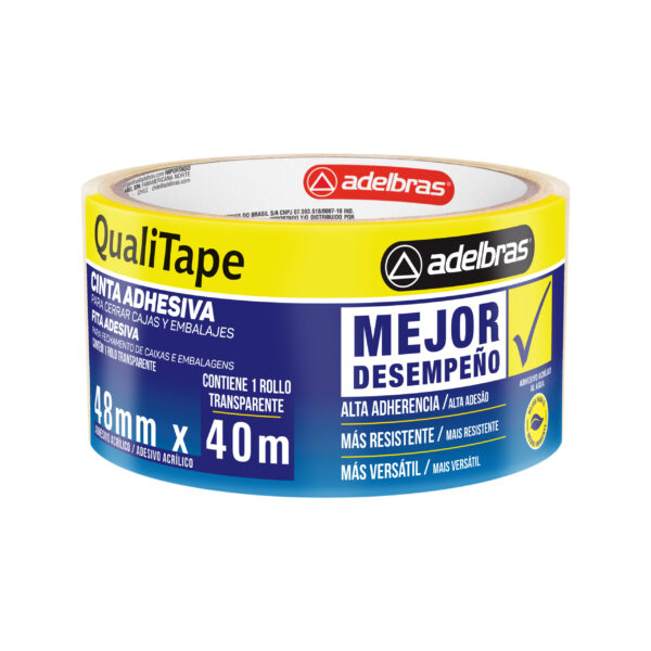 Cinta Adhesiva Qualitape Transparente 520 Adelbras 48x40 Sleeve