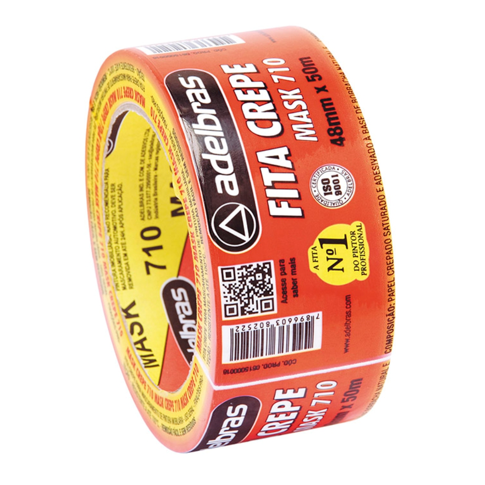 Cinta Adhesiva Crepe Blanca 710 Adelbras 48x50 Torre Sleeve